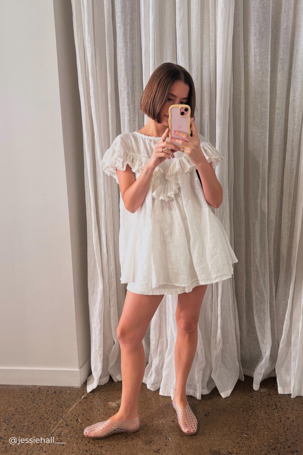 Viola Linen Tunic White Product Image