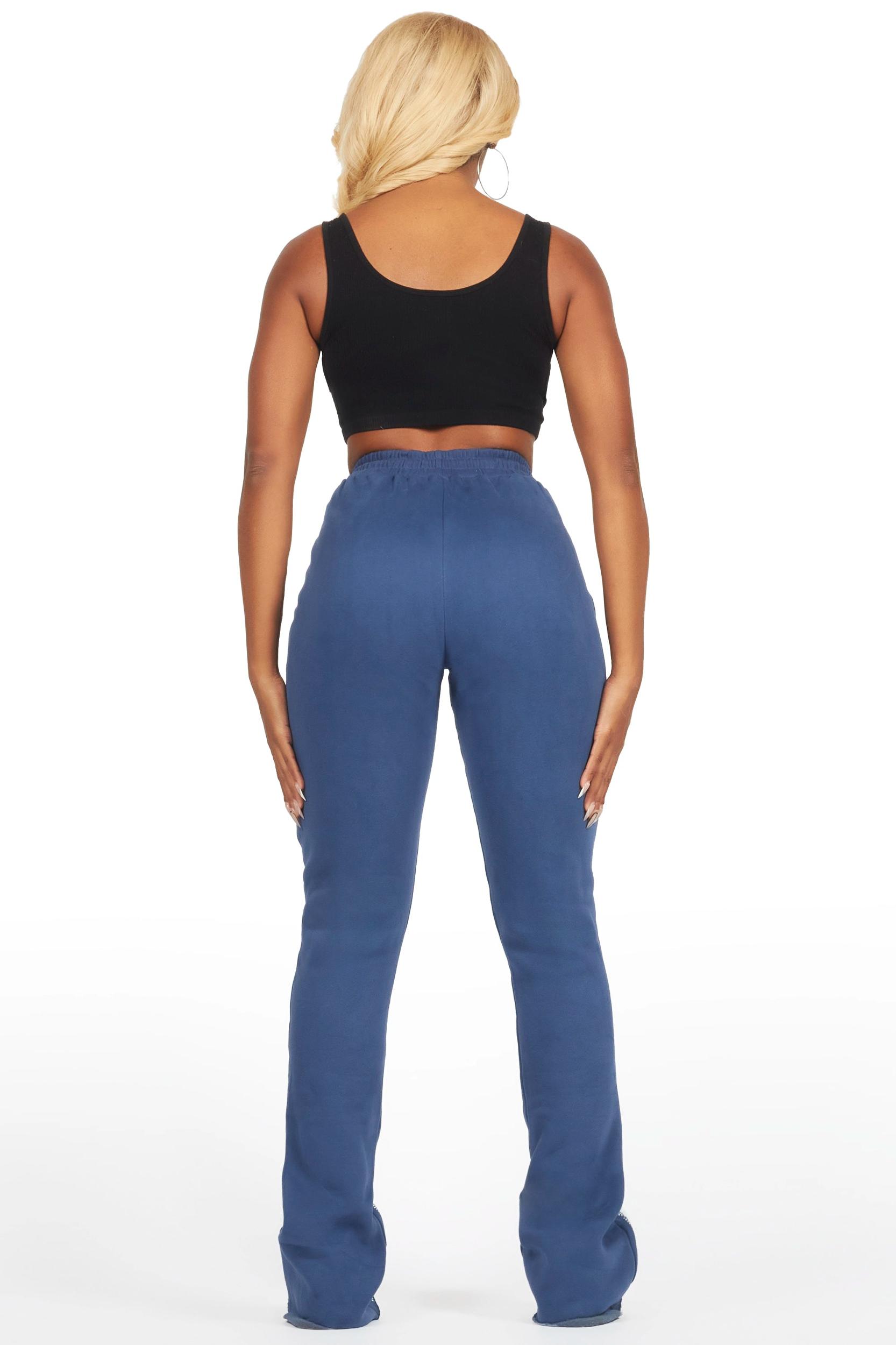 Anastesia Navy Stacked Track Pant Female Product Image