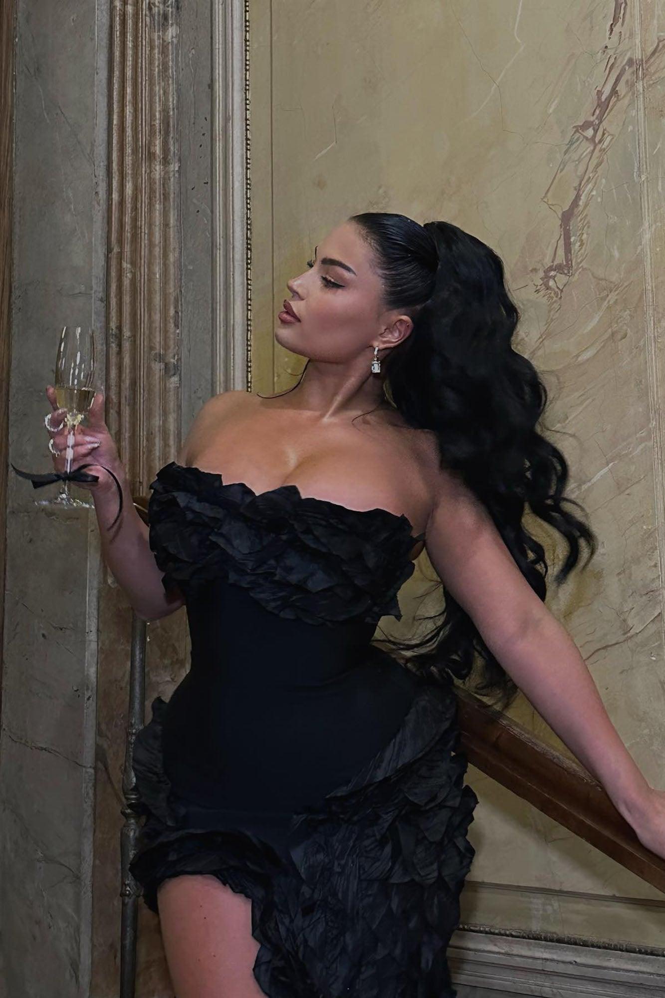 Leila Bandage Mini Dress - Black Product Image