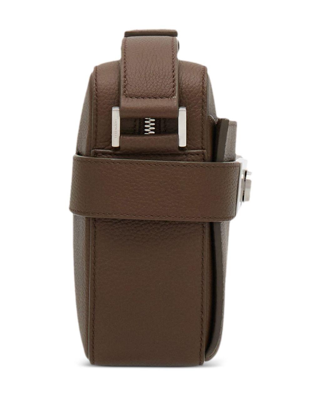 Gancini-buckle leather shoulder bag  Product Image