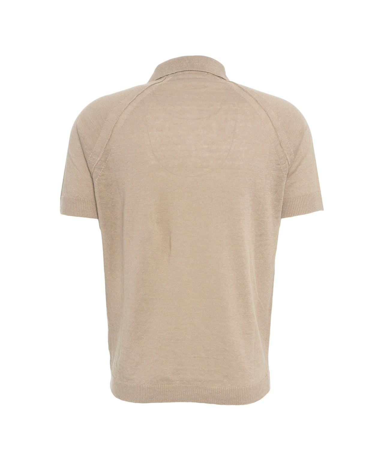 Linen blend polo shirt Product Image