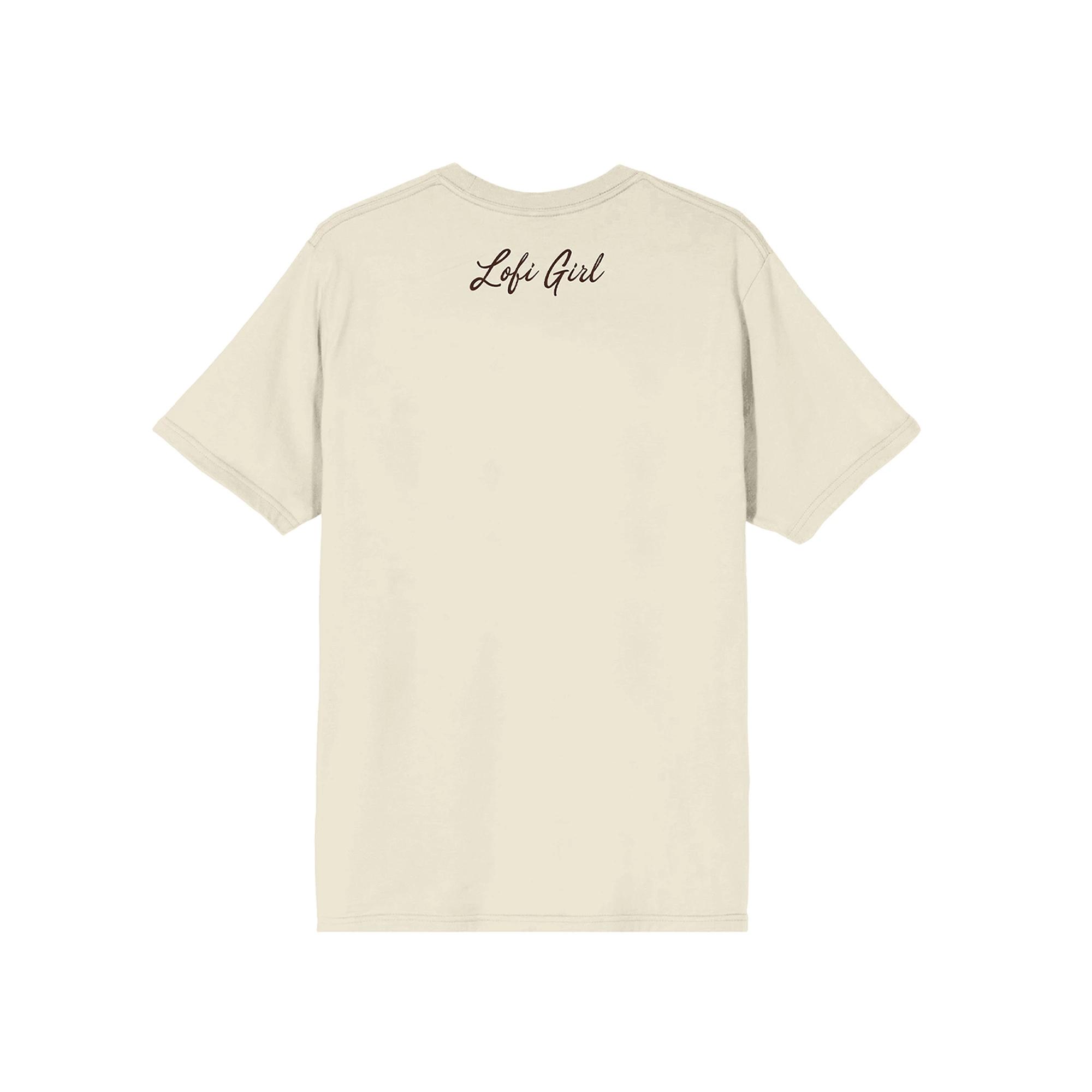 Men's LOFI Girl Orange Cat Napping Short Sleeve Graphic Tee,  Product Image