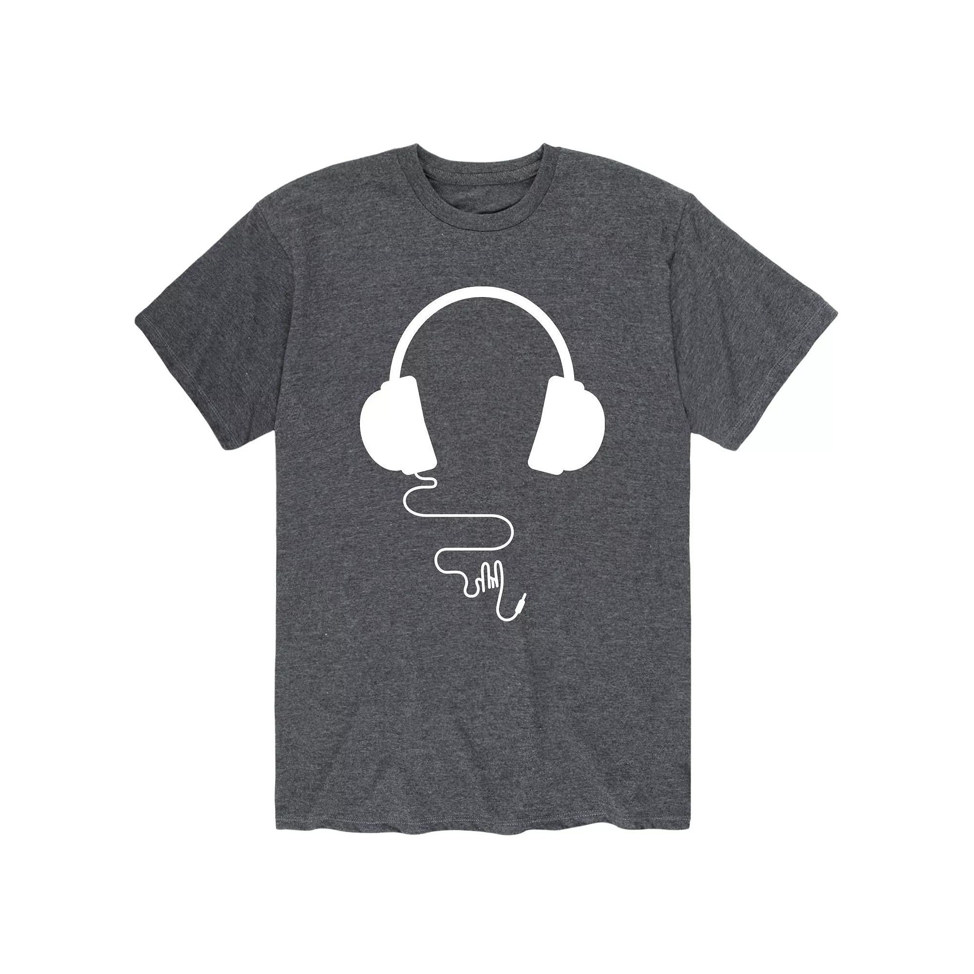 Men's Over Ear Headphones Tee,  Product Image