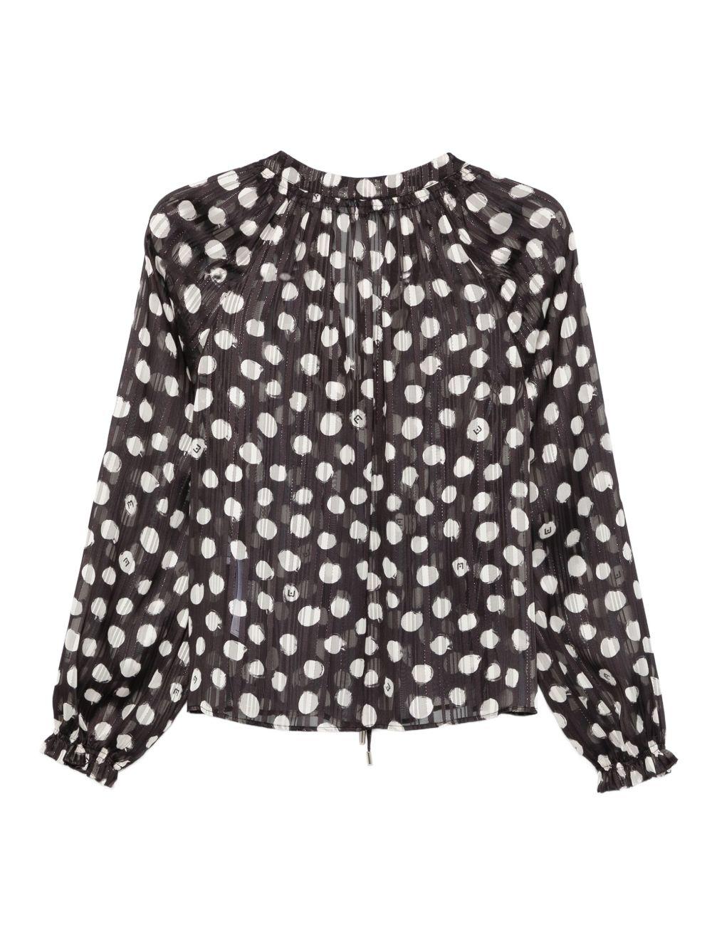 polka-dot print blouse Product Image