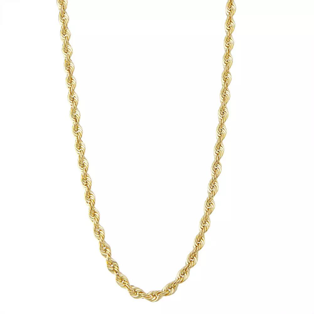 Jordan Blue Mens 10k Gold Rope Chain Necklace Product Image