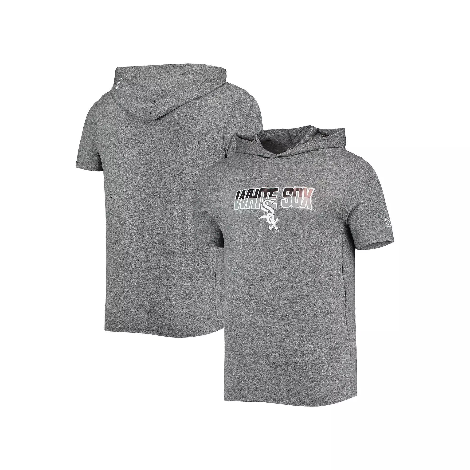 Men's New Era Heathered Gray Chicago White Sox Hoodie T-Shirt, Size: XL, Grey Product Image