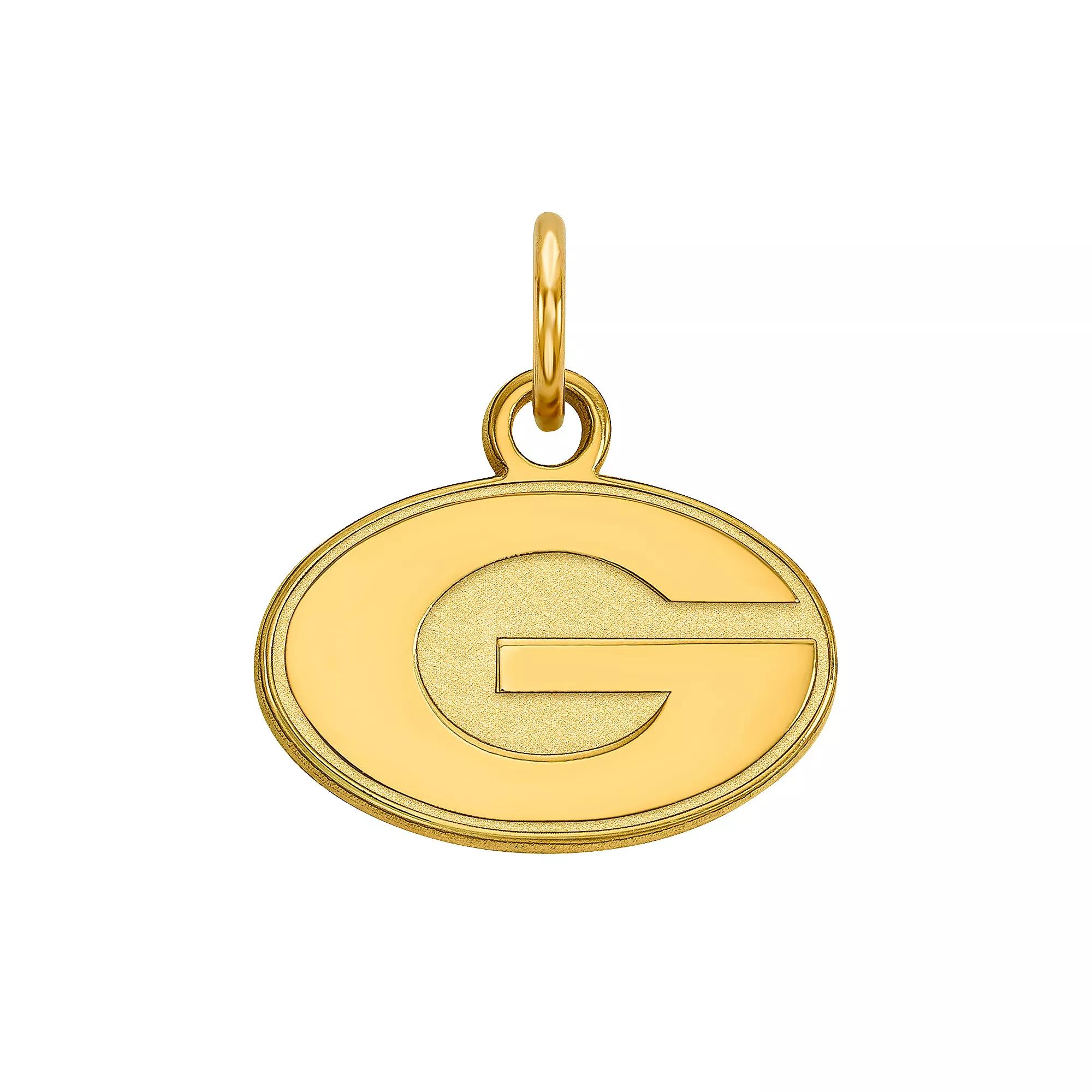 LogoArt Georgia Bulldogs Sterling Silver 14K Gold Plated Pendant, Women's, Size: 15 mm Product Image