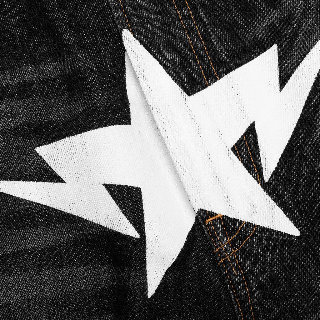 Twin STA Relaxed Fit Denim Shorts - Black Male Product Image