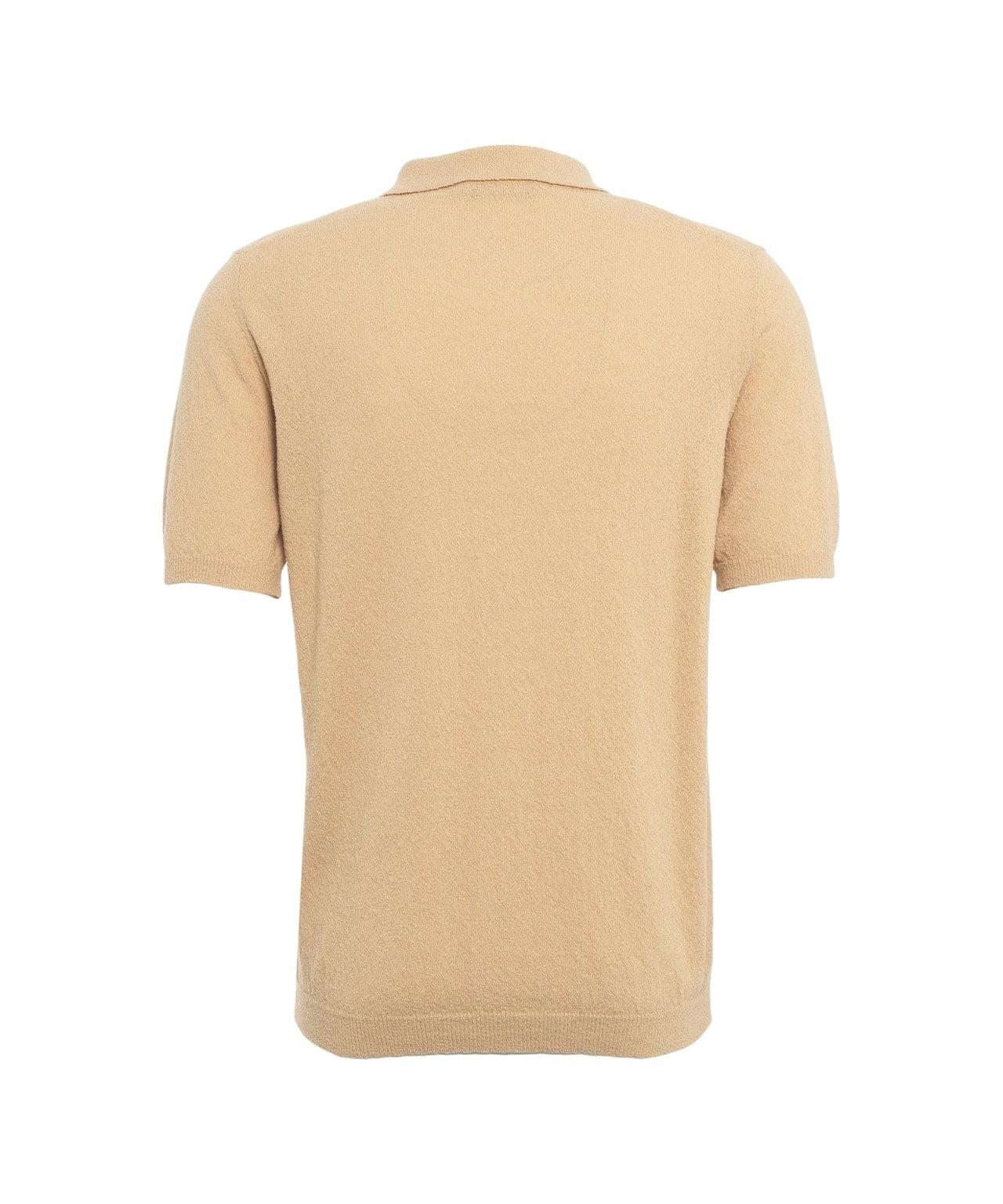 Textured knit polo shirt Product Image