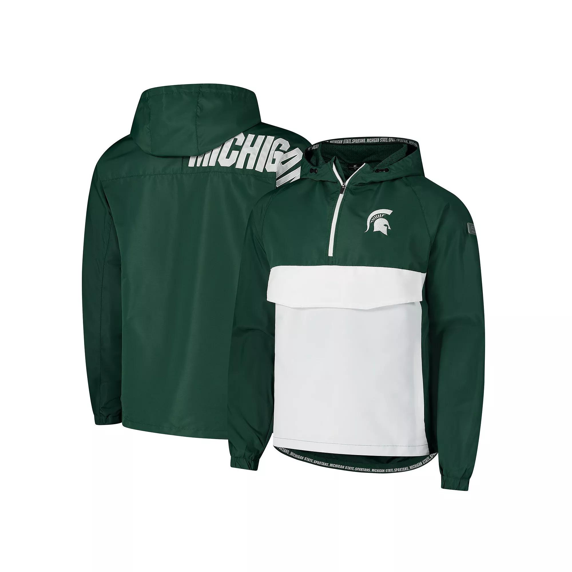 Men's Colosseum Green Michigan State Spartans Reloaded Anorak Half-Zip Jacket,  Product Image
