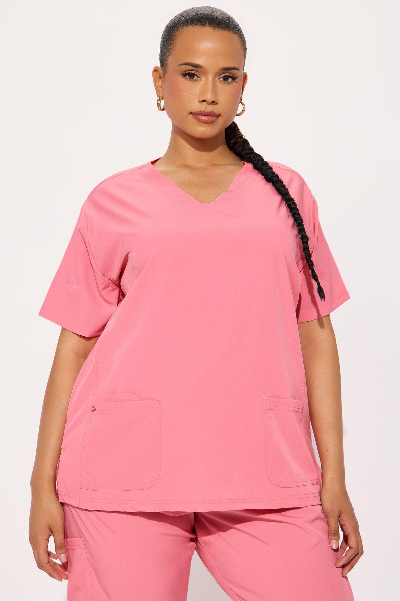 Care For You 4 Way Stretch Scrub Uniform Jogger Set - Peach Female Product Image