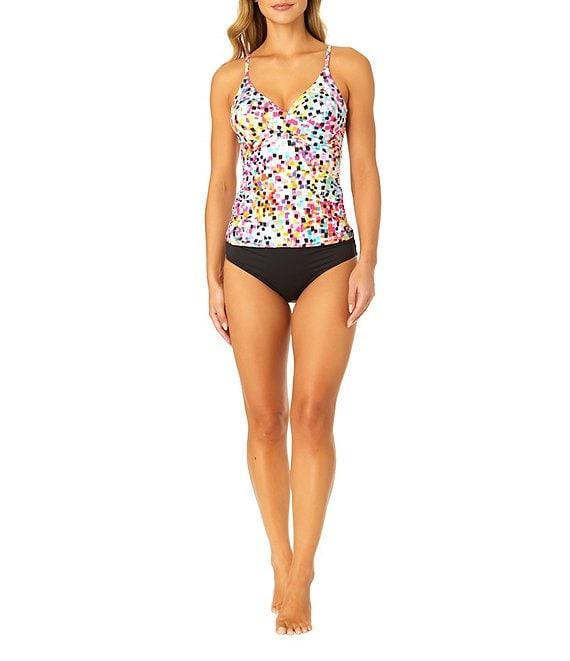 Anne Cole Live In Color Convertible High Waisted Shirred Swim Bottom Product Image