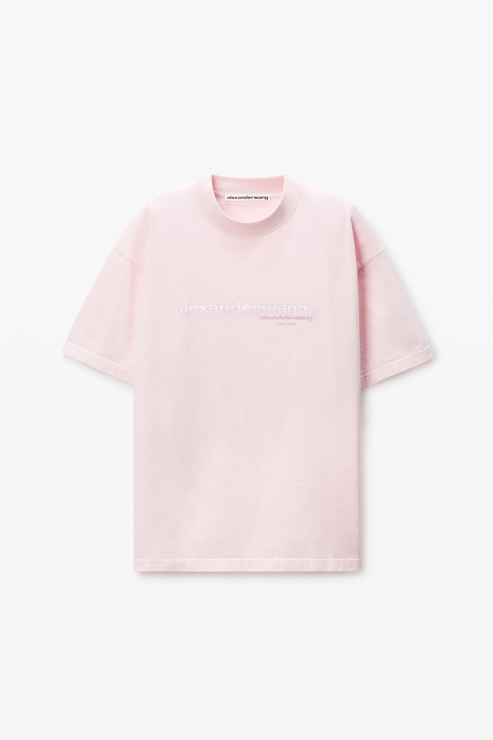 Pink Cotton Oversized Logo Tee Product Image
