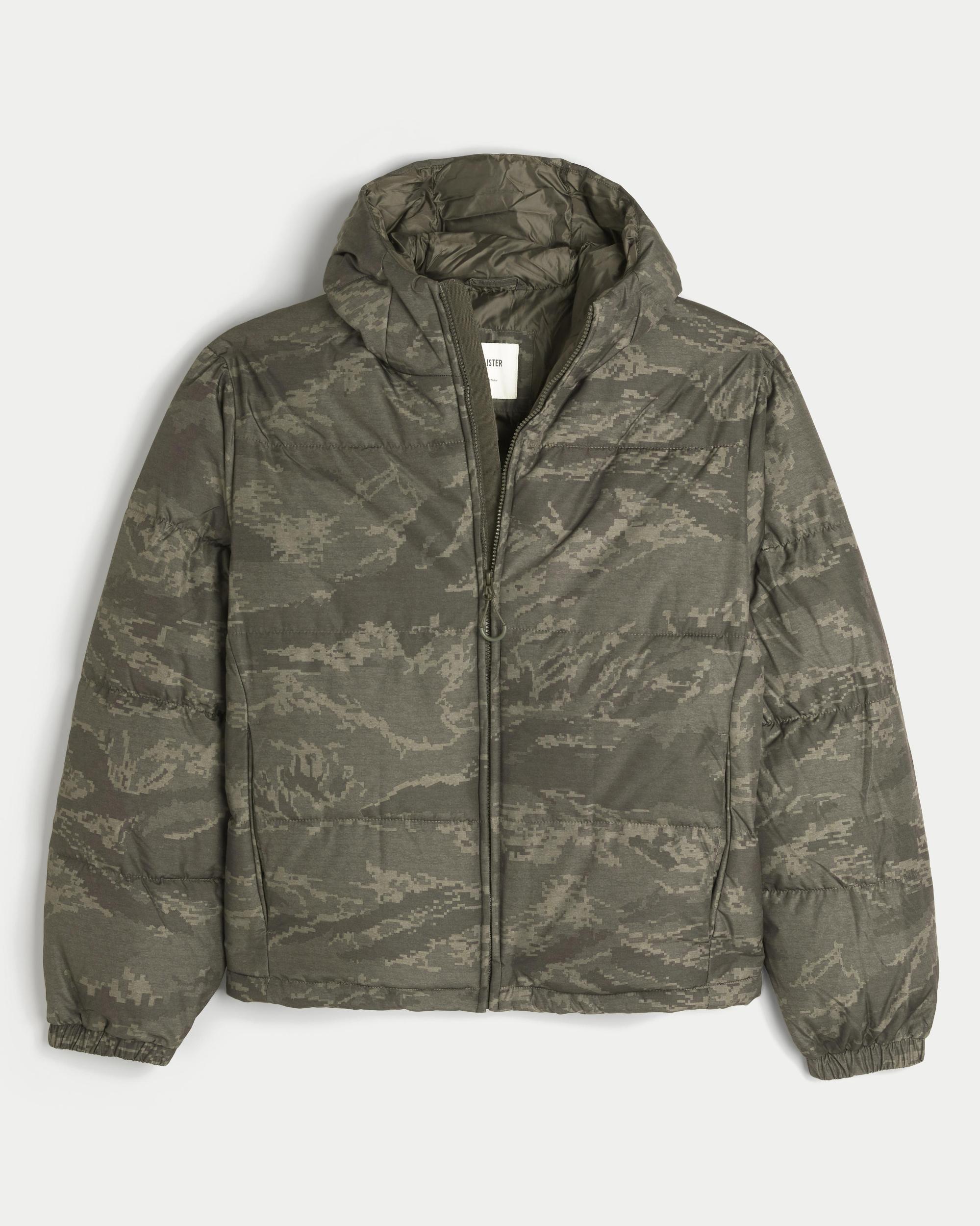 Hooded Colorblock Puffer Jacket Product Image