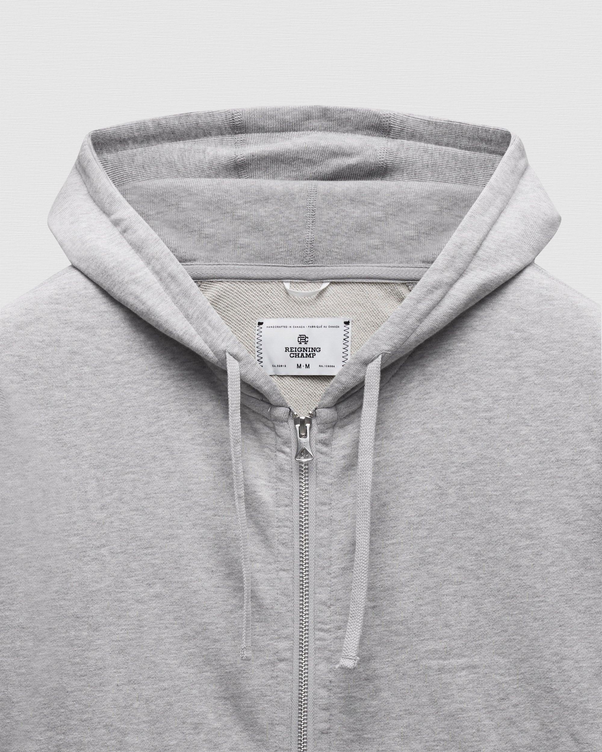 Lightweight Terry Slim Zip Hoodie - Vault Male Product Image