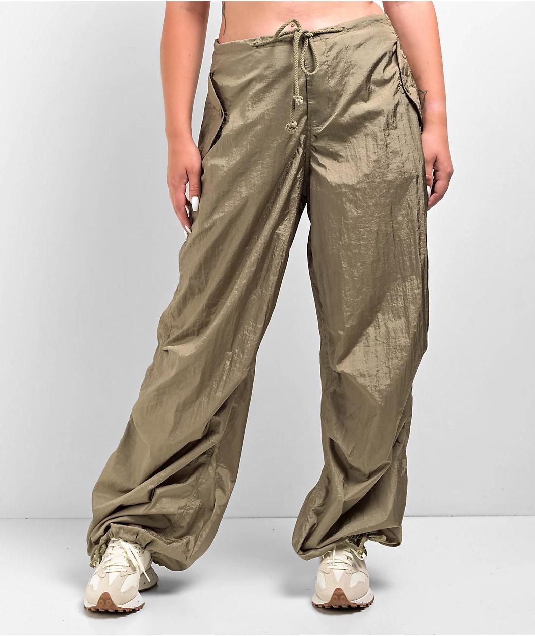 Motel Green Parachute Pants Product Image