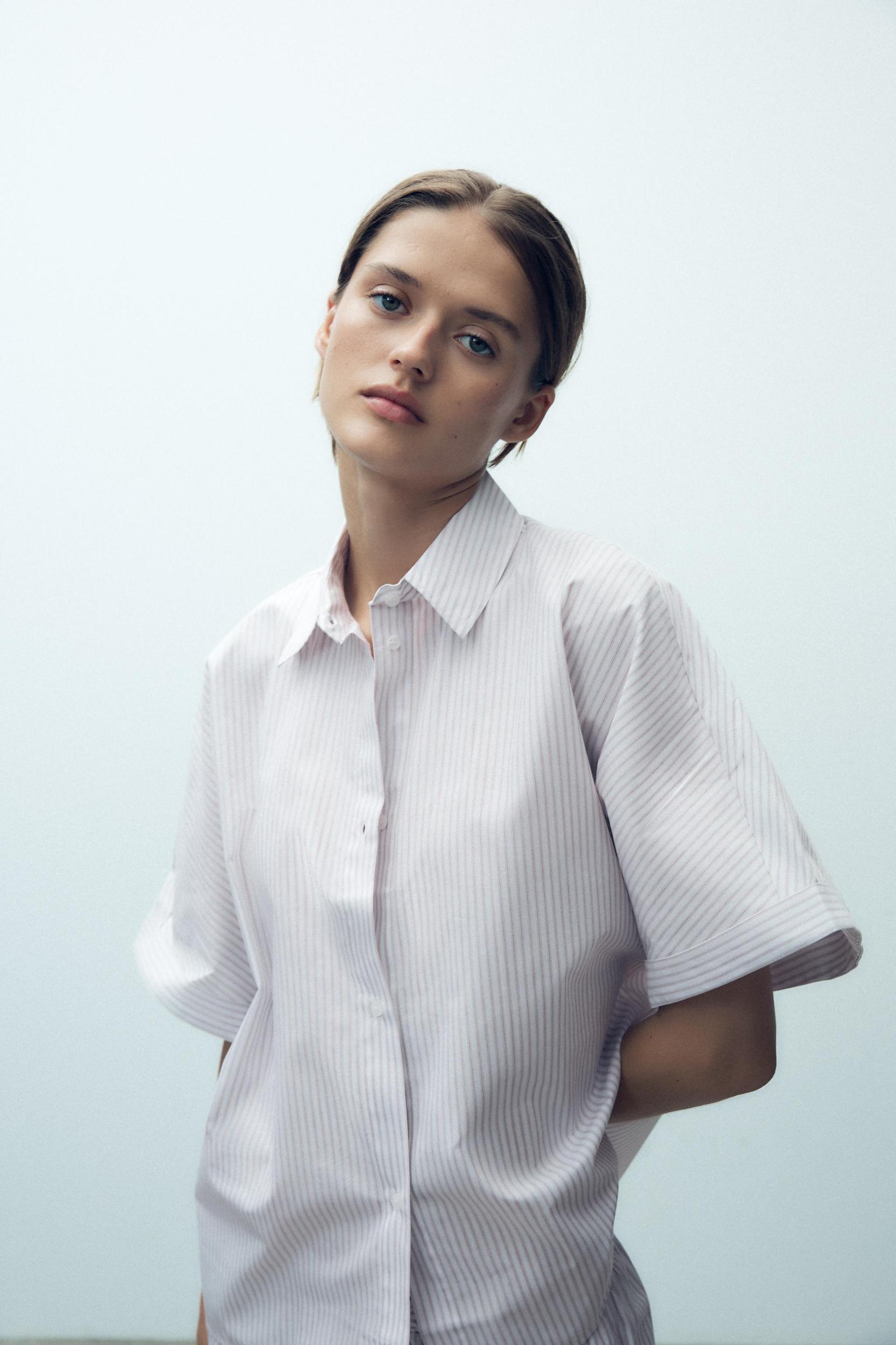 STRIPED PAJAMA SHIRT Product Image