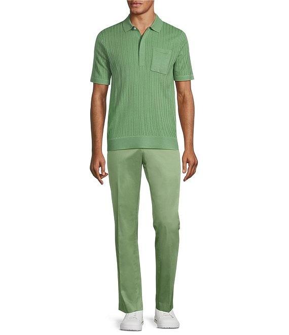 Murano From The Garden Collection Textured Short Sleeve Snit Polo Sweater Product Image