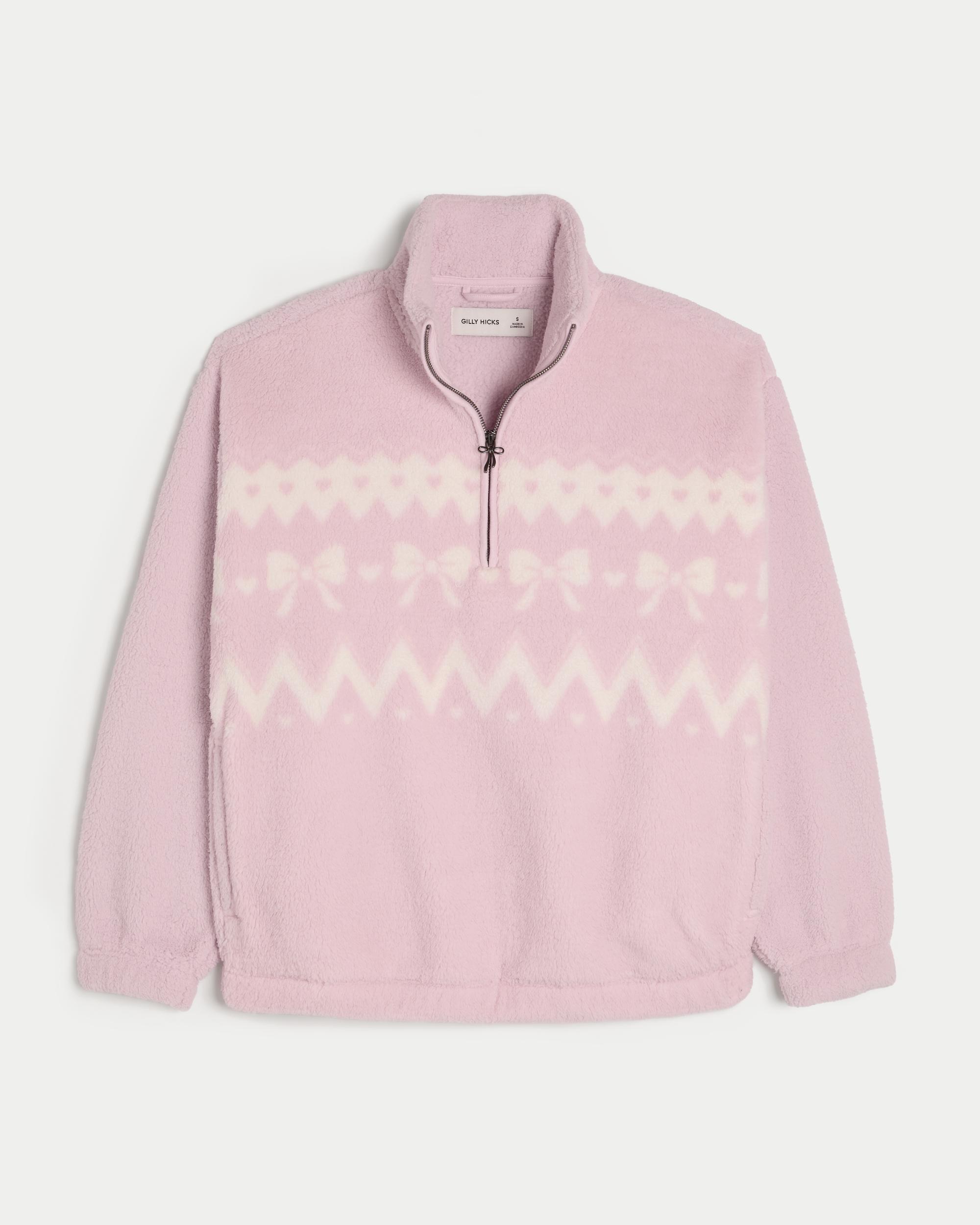 Gilly Hicks Cozy Mock-Neck Quarter-Zip Sweatshirt Product Image
