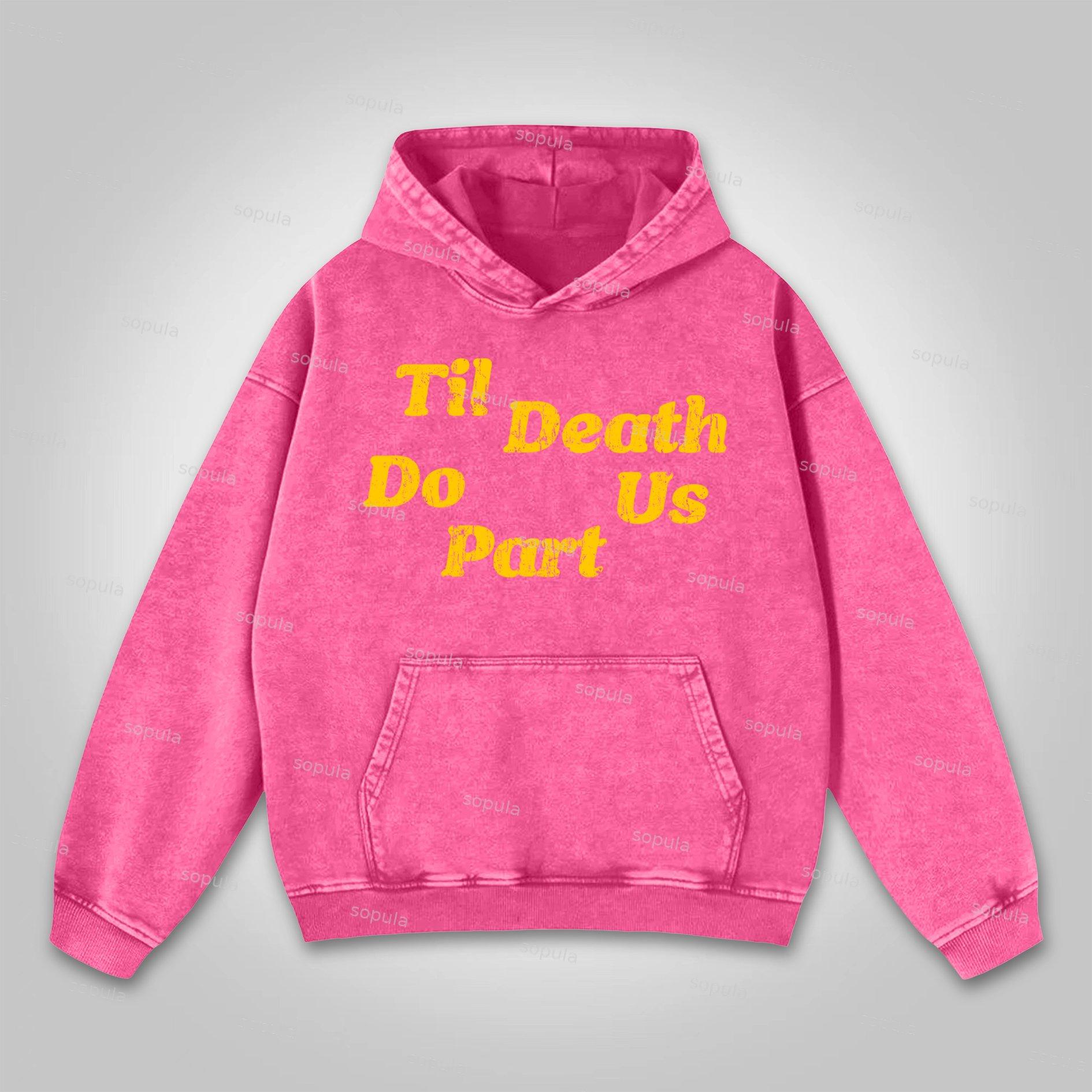 Til Death Do Us Part Graphic Washed Hoodie Product Image