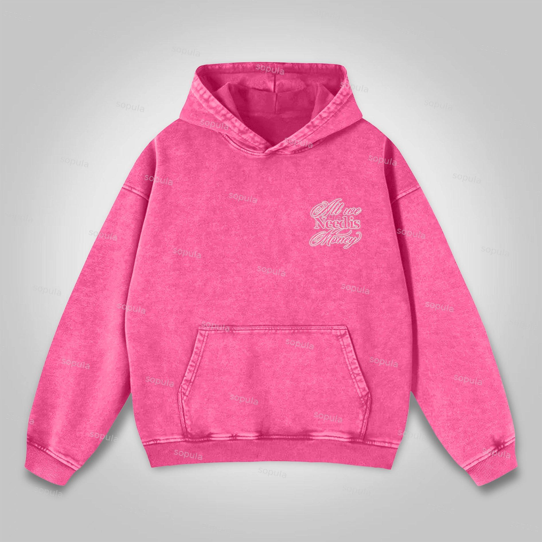 Sopula All We Need Is Money Washed Hoodie Product Image