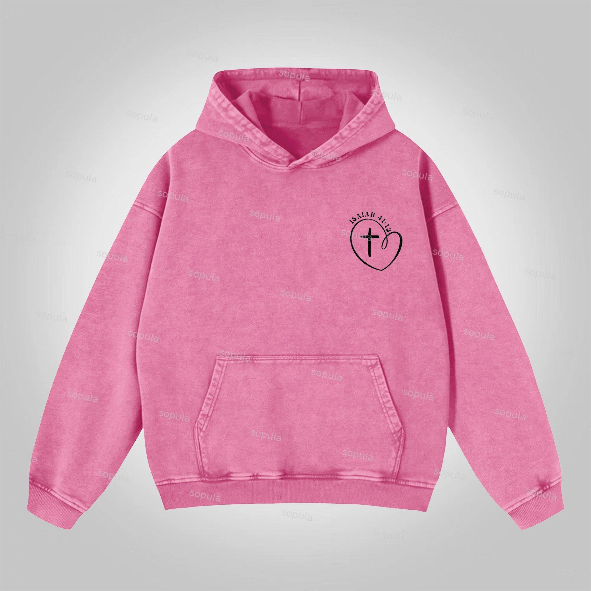 Sopula Faith Over Fear Graphic Acid Washed Hoodie Product Image