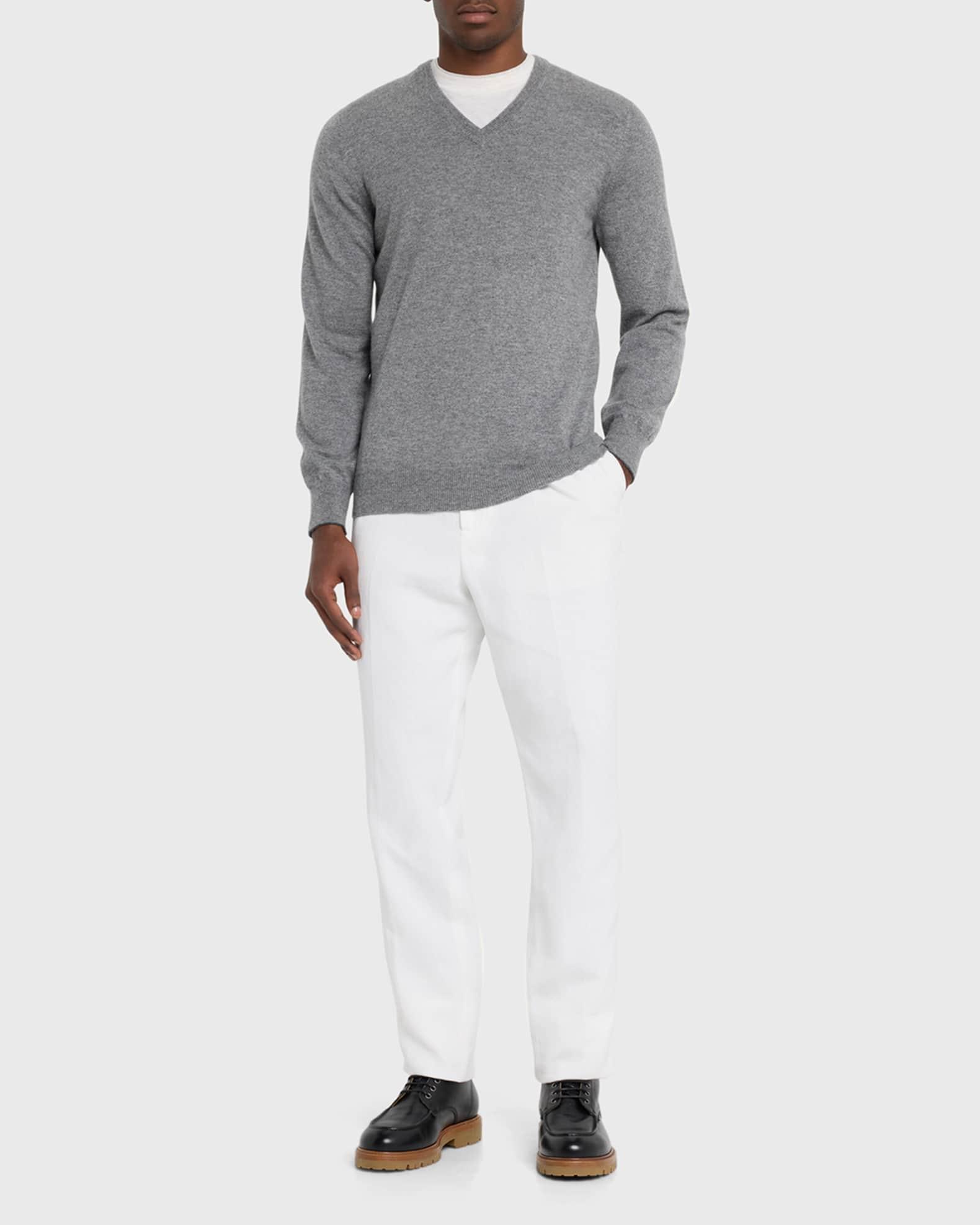 Men's Apron Toe Leather Lace-Up Boots Product Image