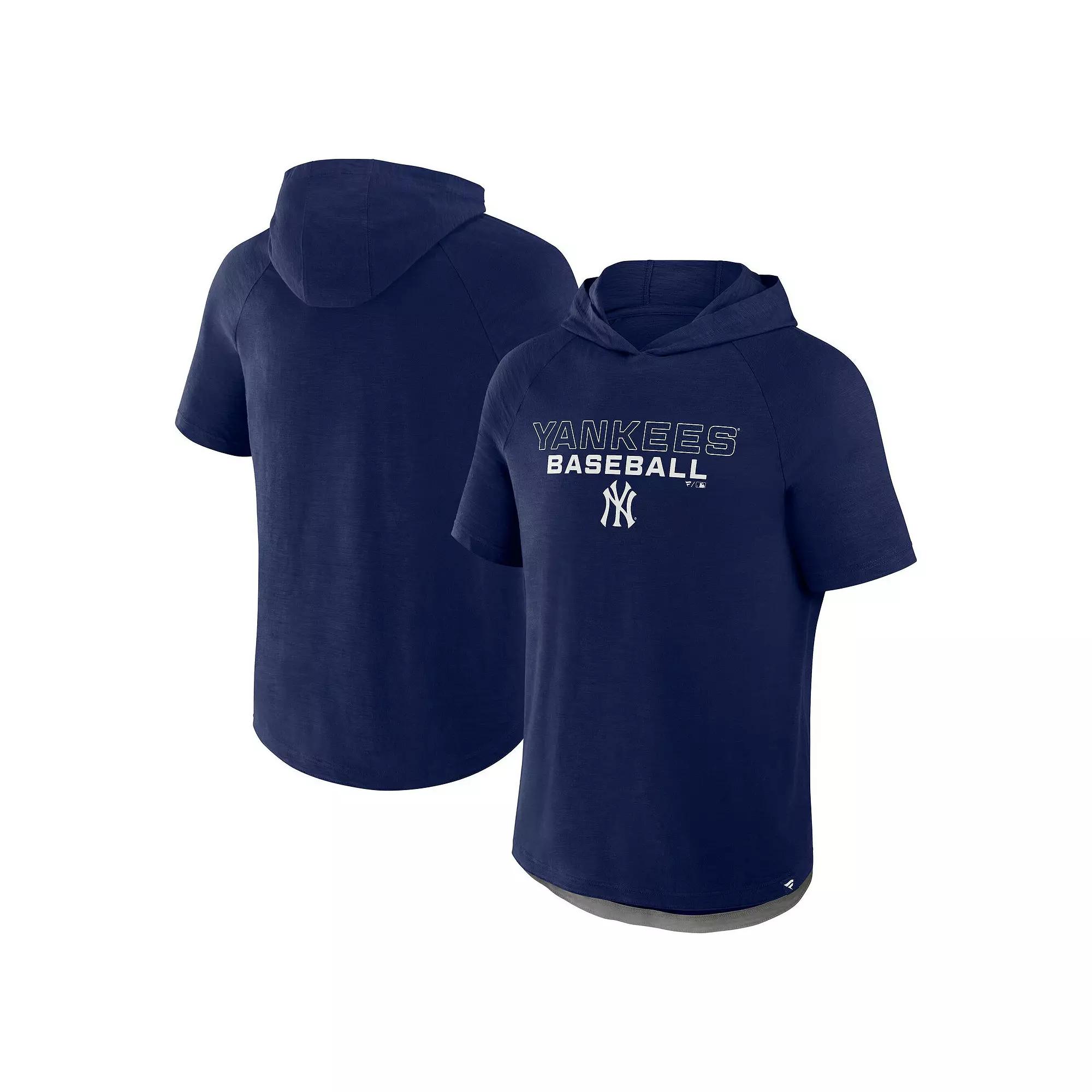 Men's Fanatics Navy Seattle Mariners Clubhouse Optimal Play Raglan Short Sleeve Pullover Hoodie,  Product Image