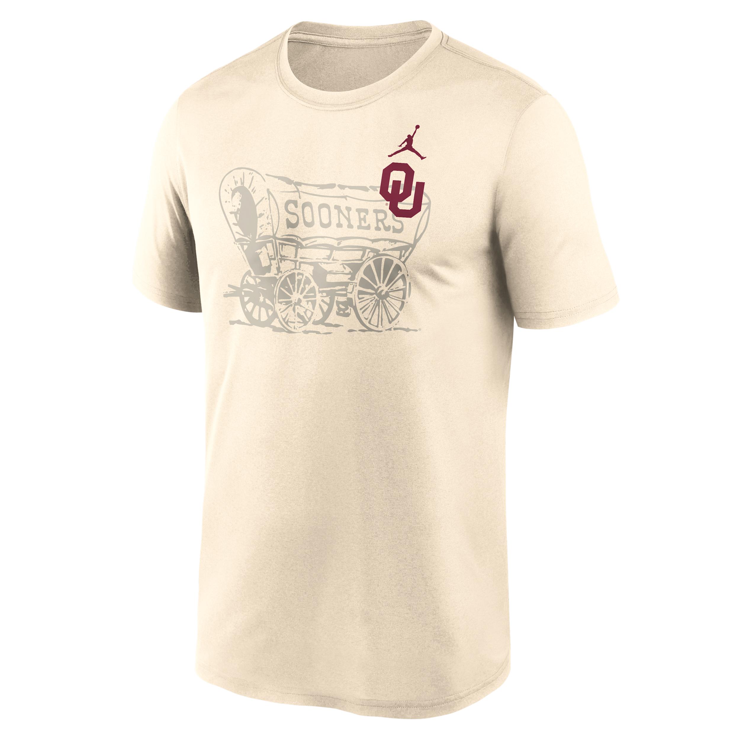 Mens Oklahoma Campus Legend Shadow Logo Jordan Brand College Pullover Hoodie | NKGK15AOKN-ET9 Product Image