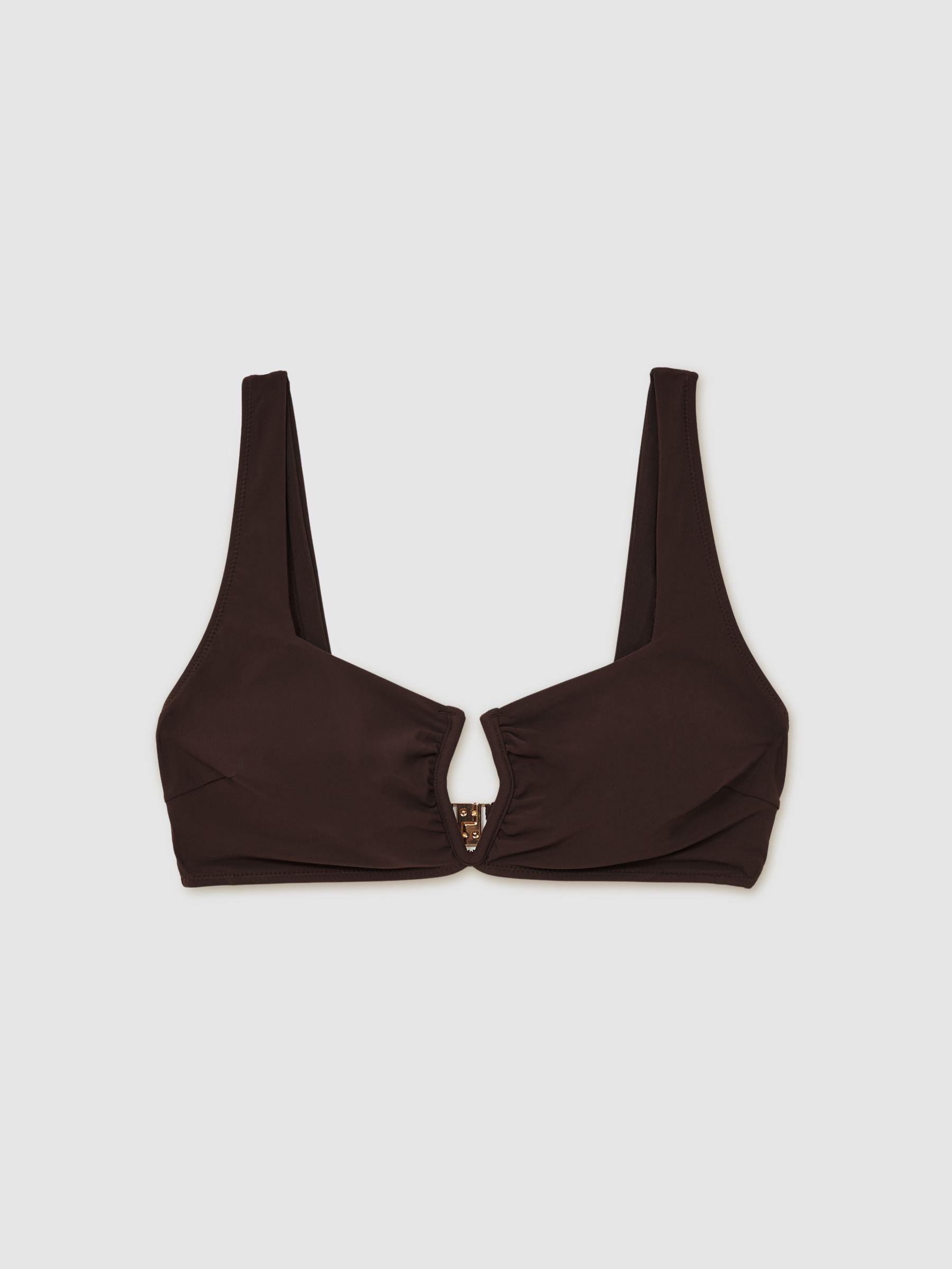 V-Front Bikini Top in Mocha Product Image