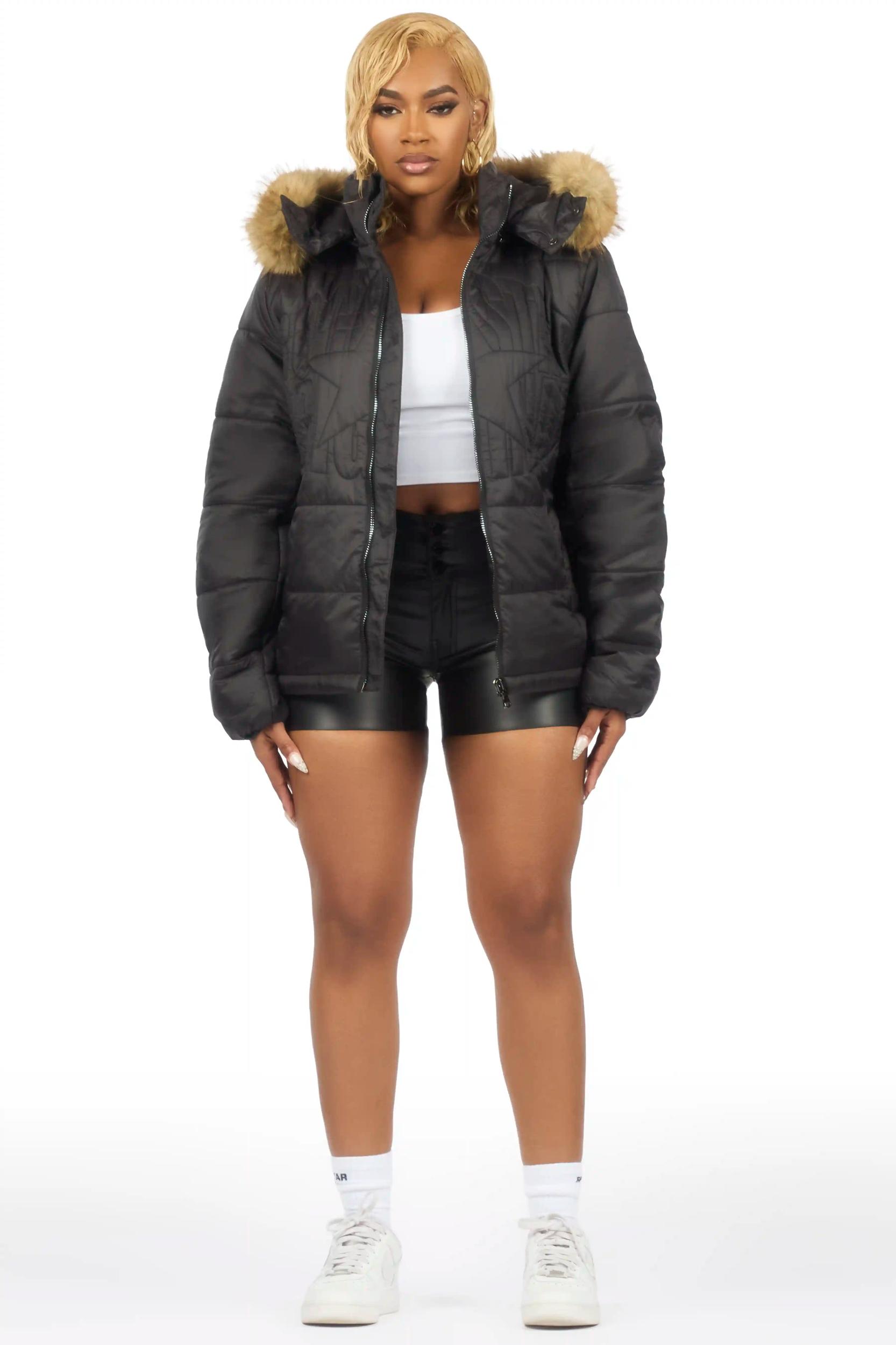 Marlona Black Oversized Puffer Jacket Female Product Image