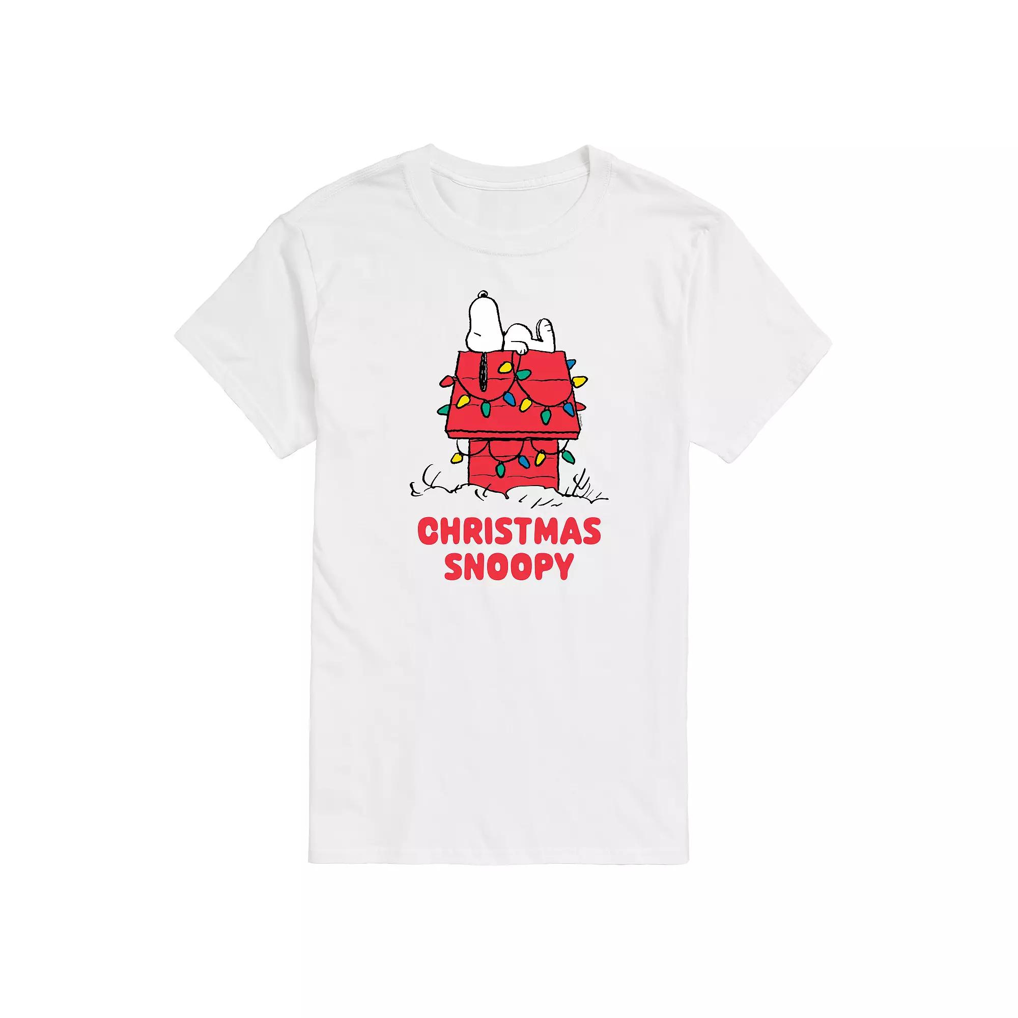 Big & Tall Peanuts Christmas Snoopy Graphic Tee, Men's,  Product Image