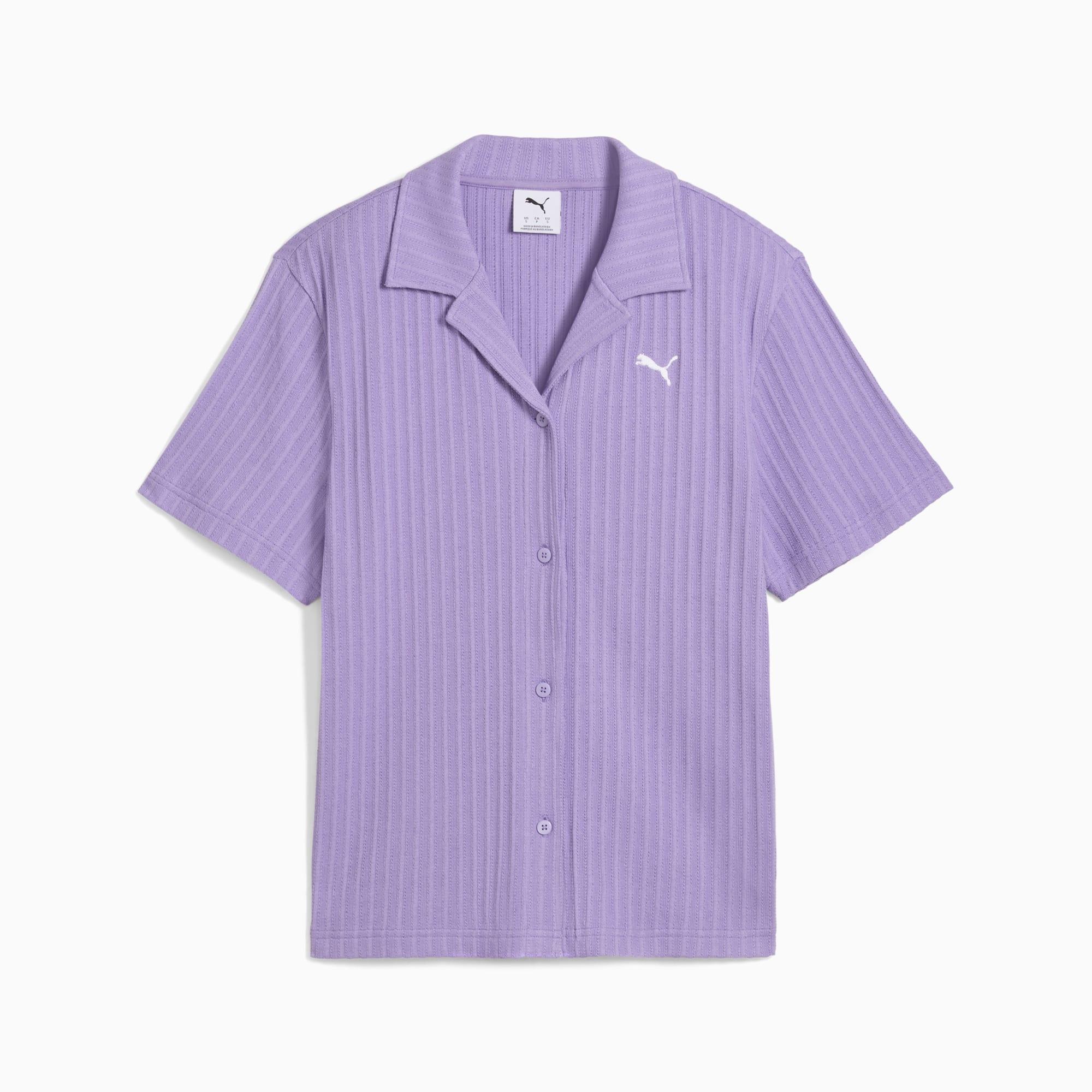 PUMA WARDROBE ESSENTIALS Women's Pointelle Shirt Product Image
