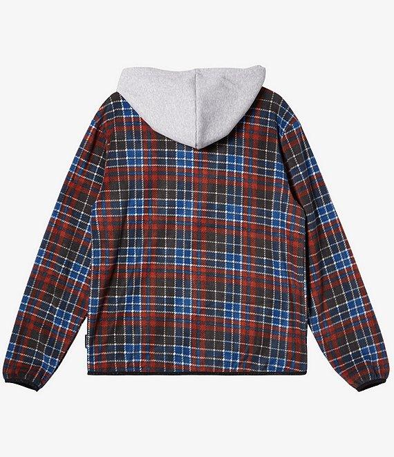 Quiksilver Surf Days Polar Fleece Plaid Hooded Jacket Product Image