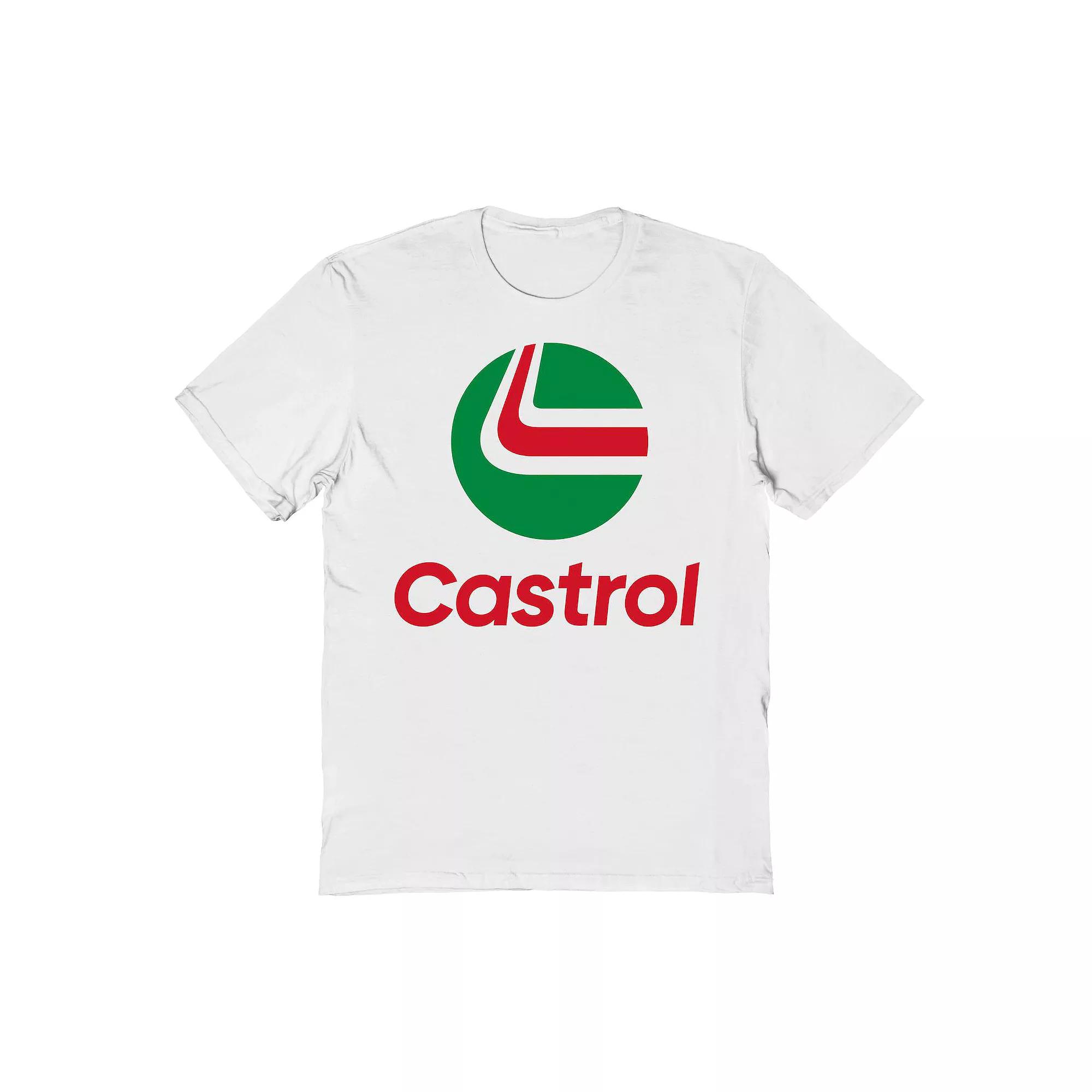 Men's Castrol Stack Baseball Graphic Tee, Size: XXL, White Product Image