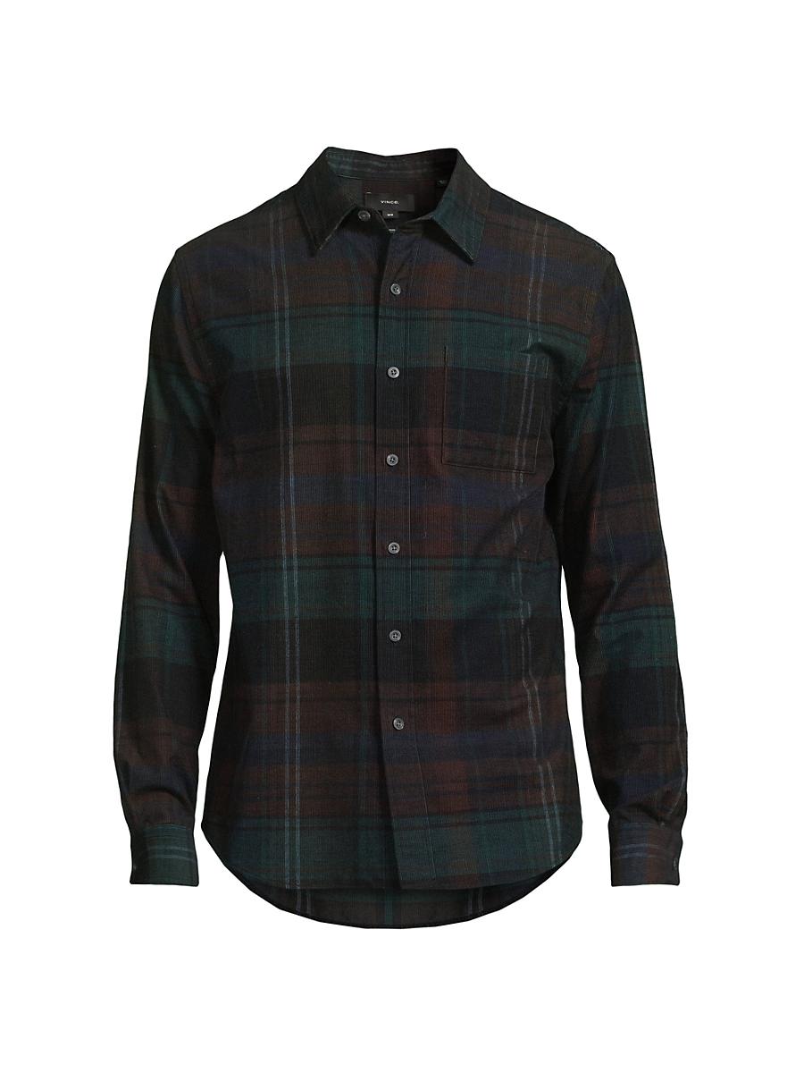 Mens Sierra Checked Cotton Corduroy Shirt Product Image