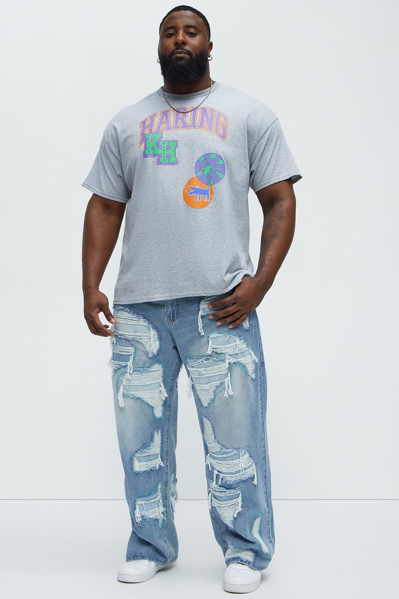 Keith Haring Collegiate Short Sleeve Tee - Heather Grey Product Image