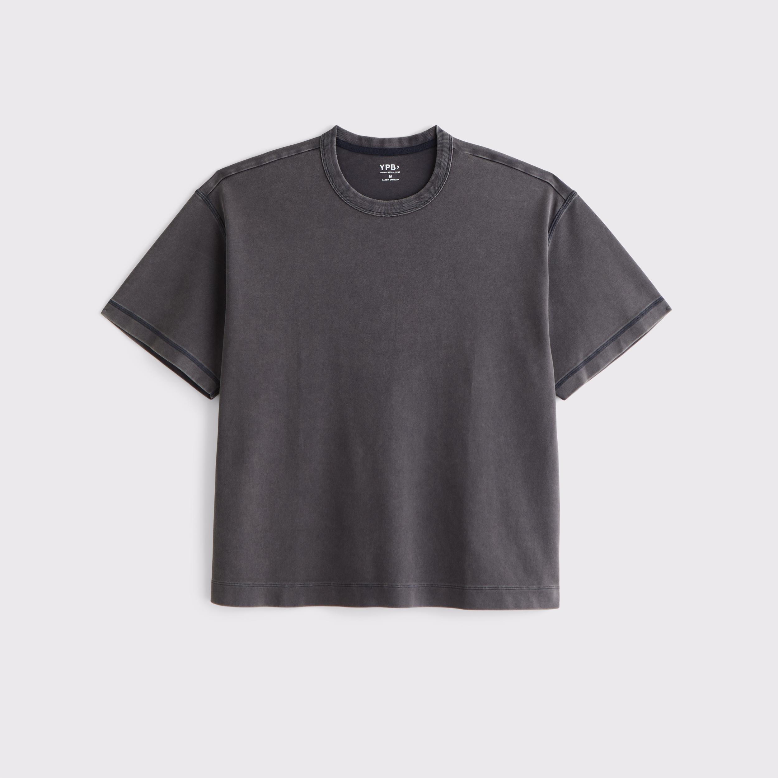 YPB Active Cropped Heavyweight Cotton Tee Product Image