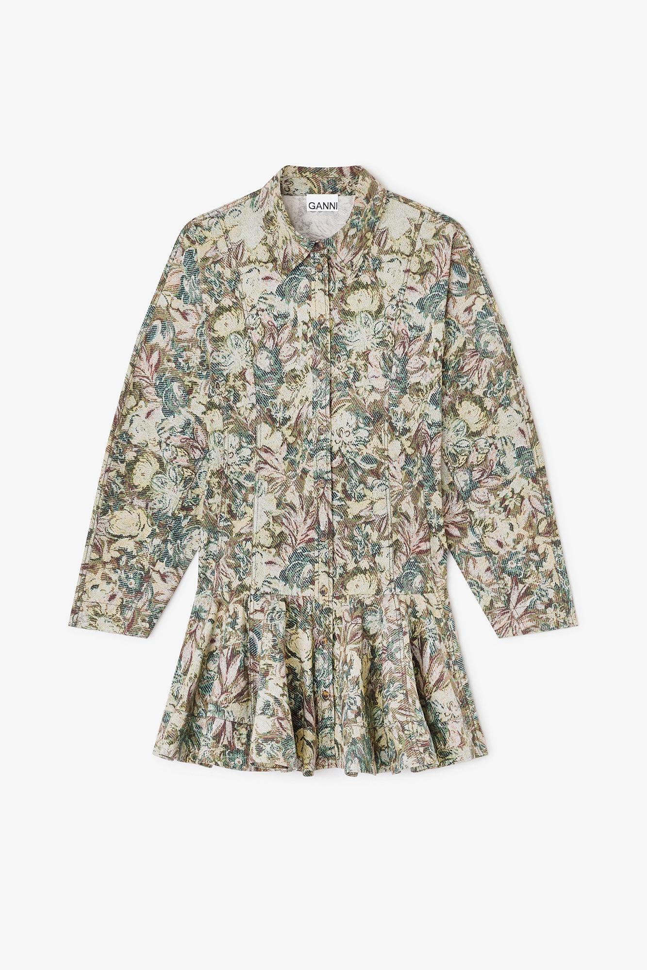 Tapestry Floral Shirt Dress Product Image