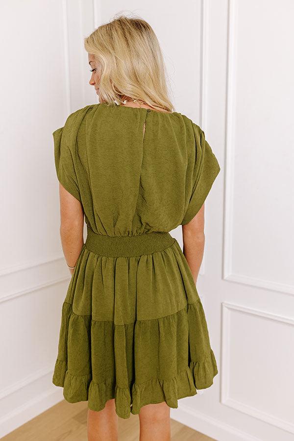 Lucky And Lovely Dress In Olive Product Image