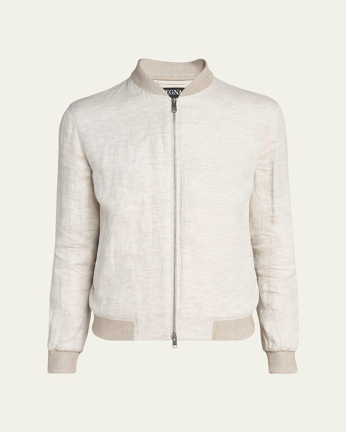 Mens Oasi Lino Bomber Jacket Product Image