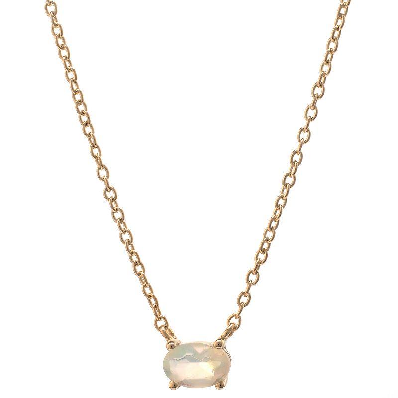 Gemistry 14k Gold Opal Pendant Necklace, Women's, Size: 18" Product Image
