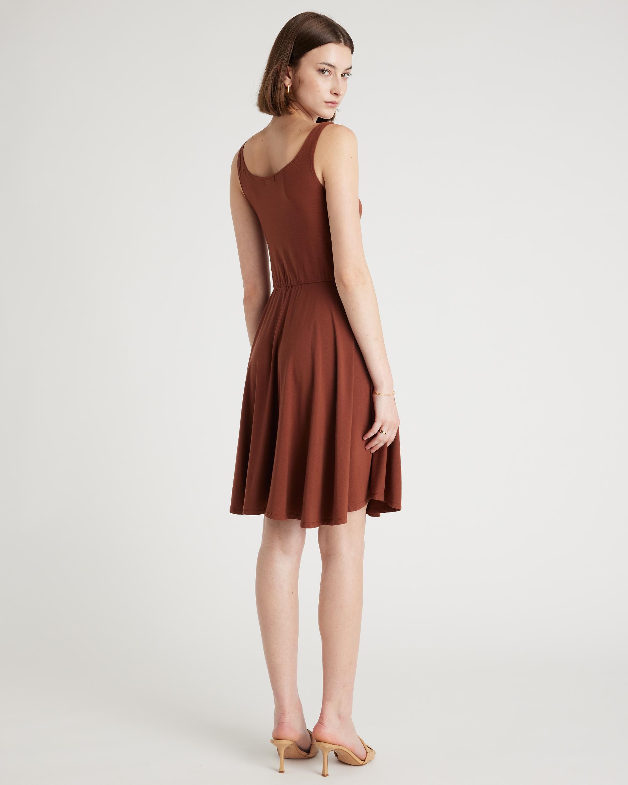 Quince | Women's Tencel Jersey Fit & Flare Mini Dress Size XS Product Image