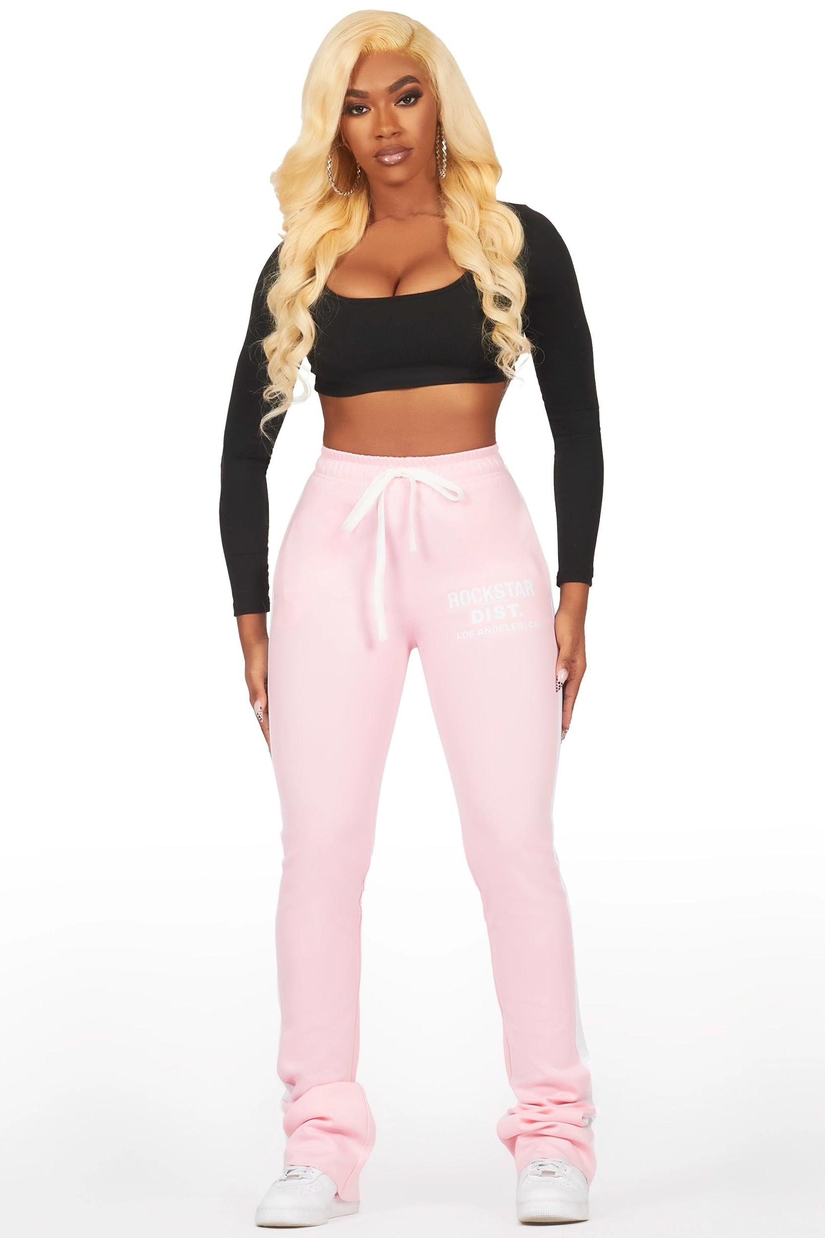 Savannah Pink Super Stacked Track Pant Female Product Image