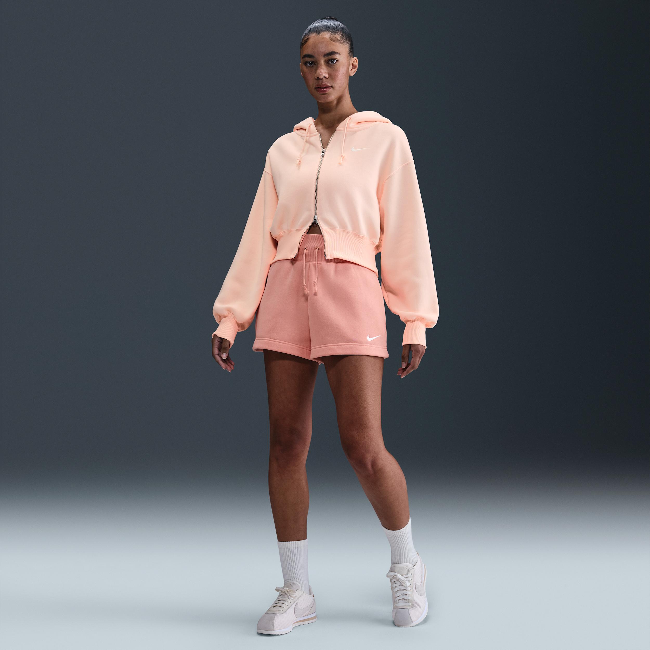 Women's Nike Sportswear Phoenix Fleece Loose Cropped Full-Zip Hoodie Product Image