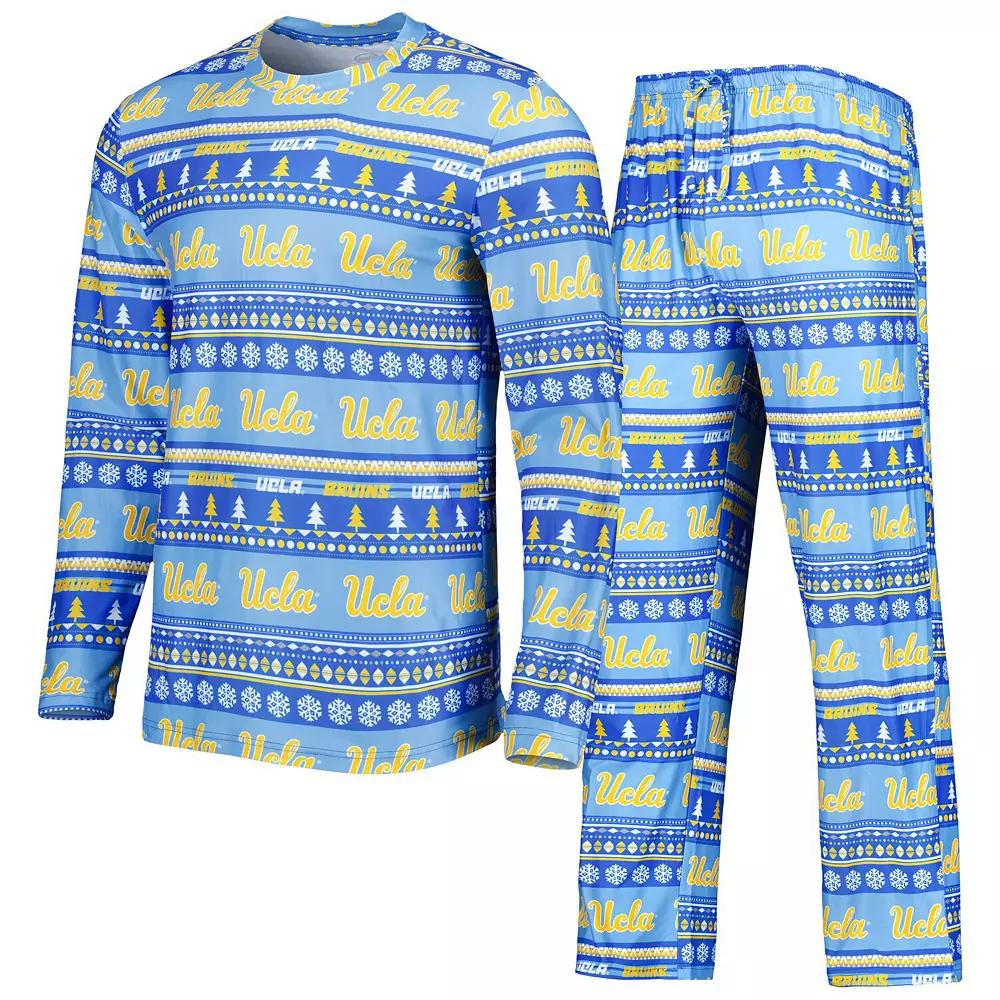 Men's Concepts Sport Blue UCLA Bruins Swivel Long Sleeve T-Shirt & Pants Sleep Set, Size: XL Product Image