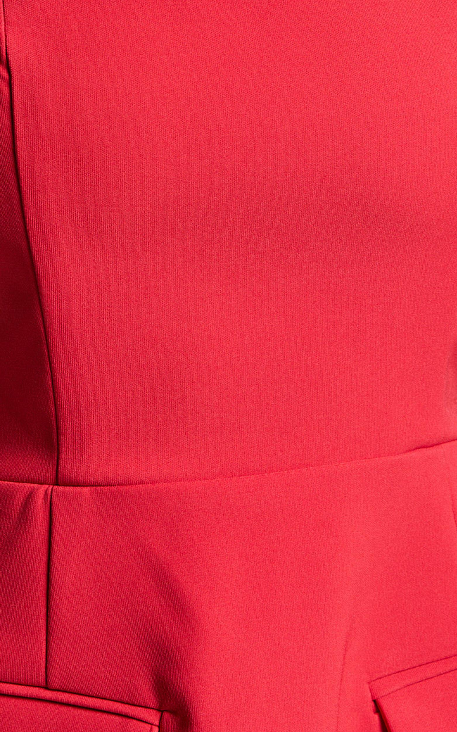 Katia Mini Dress - Strappy Corset A Line Dress in Red Product Image