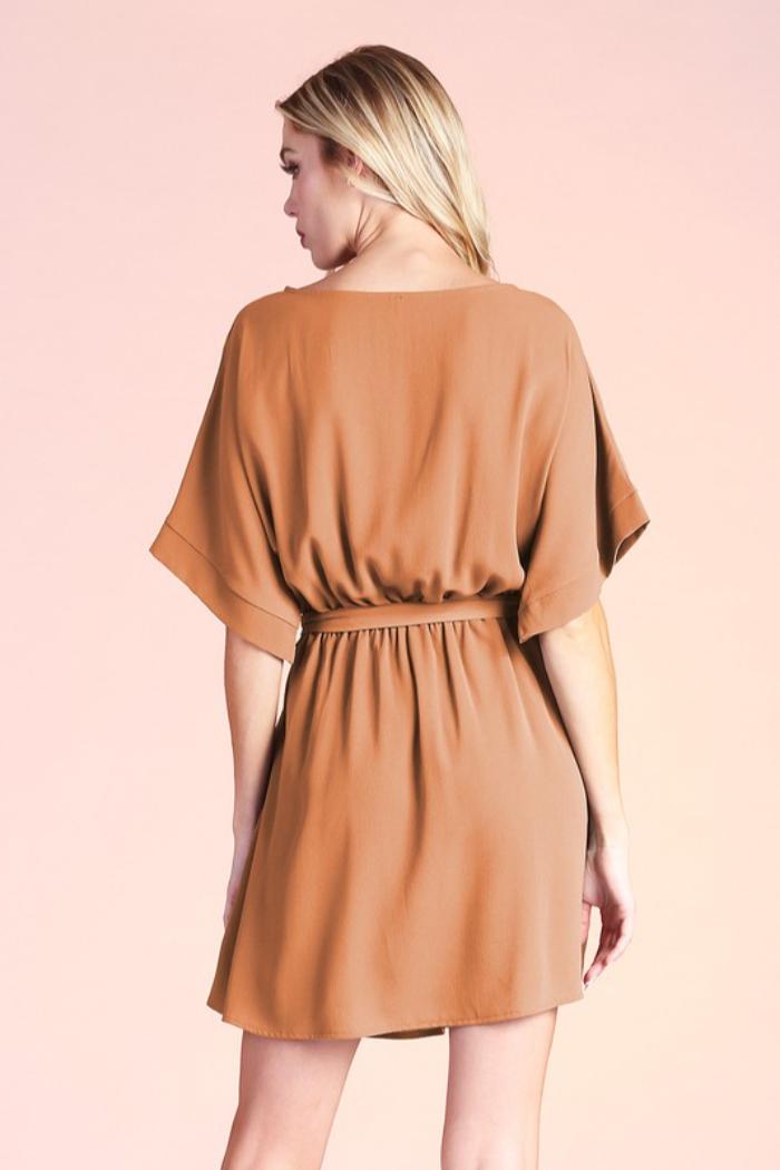 Tie Waist Kimono Dress Product Image