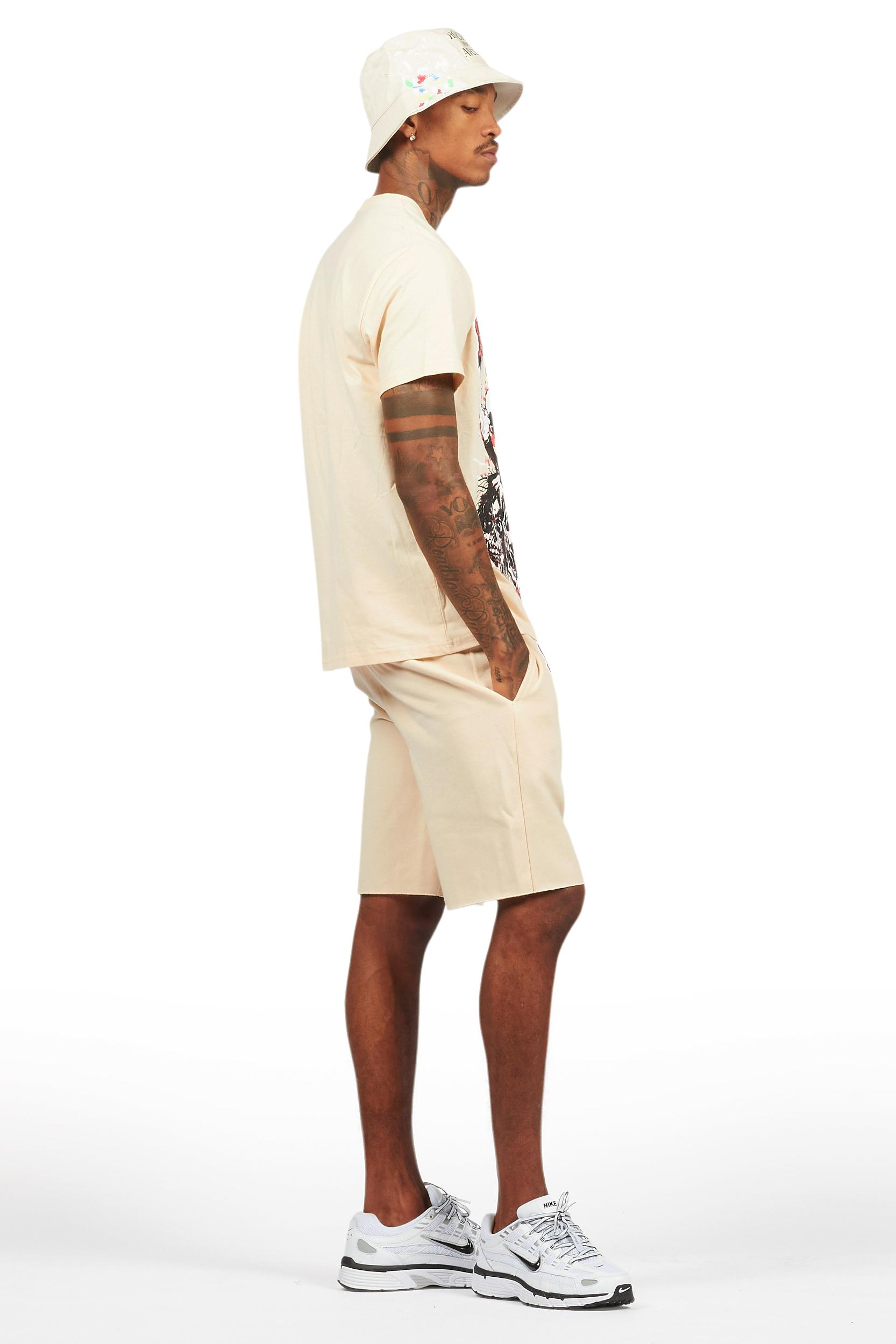 Tabor Beige T-Shirt/Short Set Male Product Image