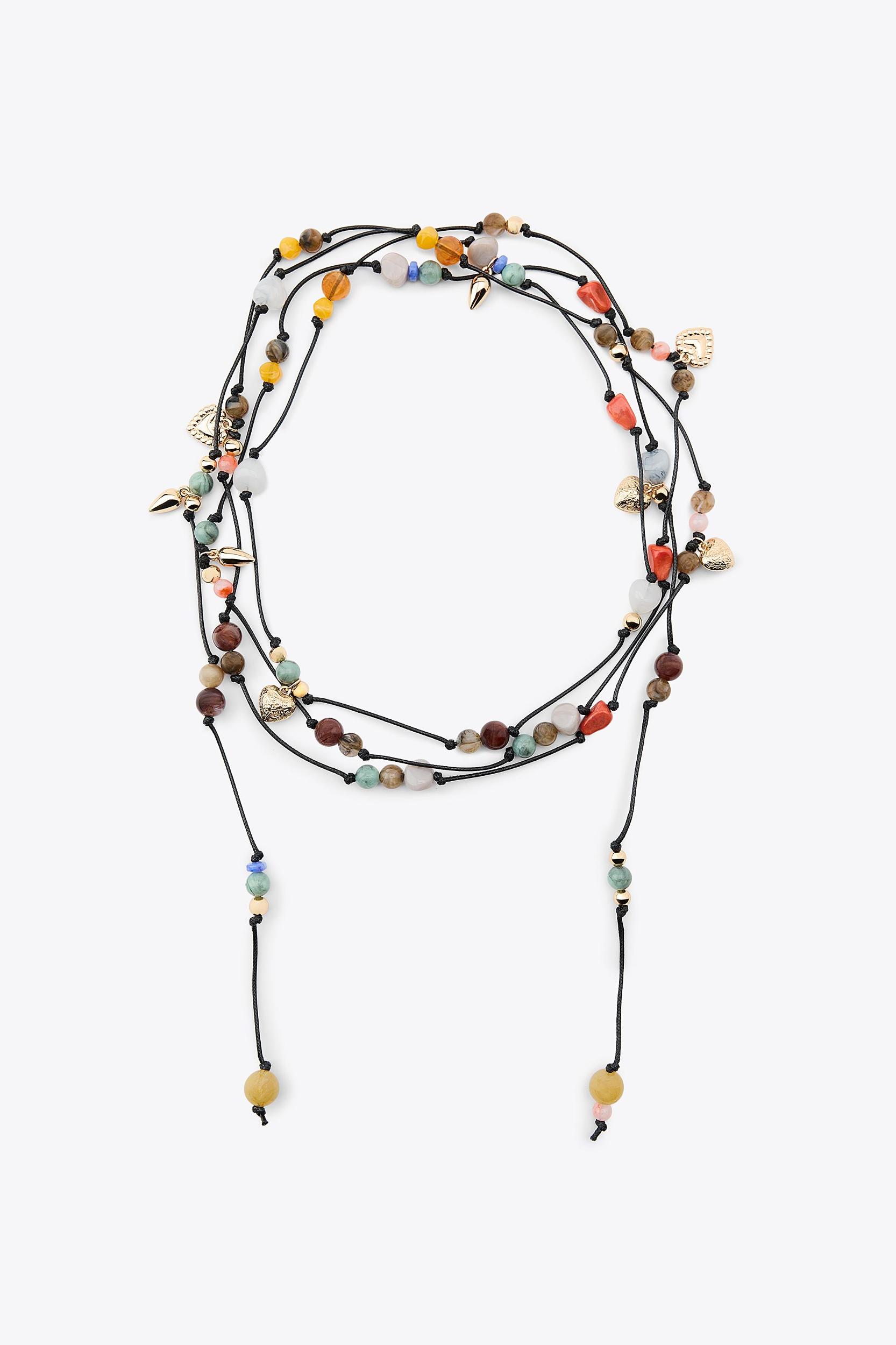 MULTI-POSITION BEADED CORD NECKLACE Product Image